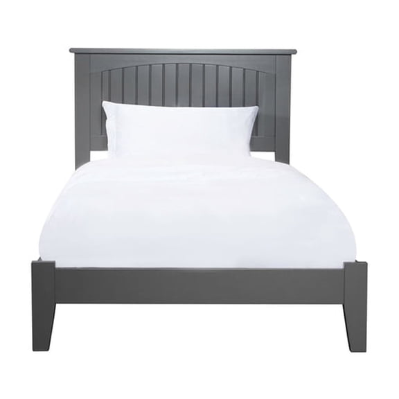 Traditional Bed - Cottage Style Twin Size Grey Finish with Turbo Charger