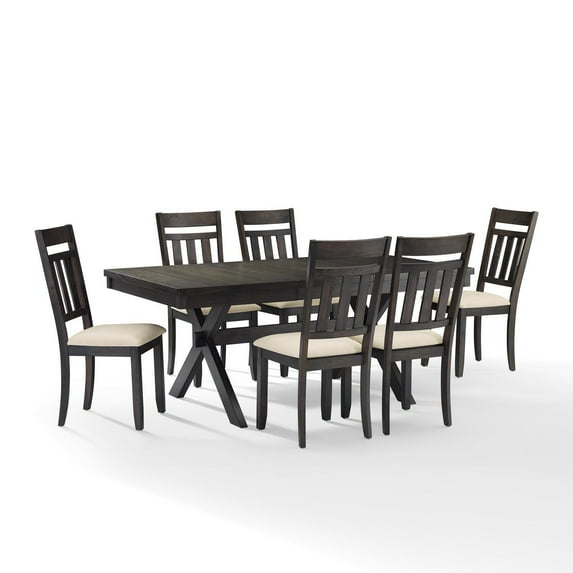 Rustic Dining Set - 7 Piece Table & Chair Set - Farmhouse Style Dining Room Furniture