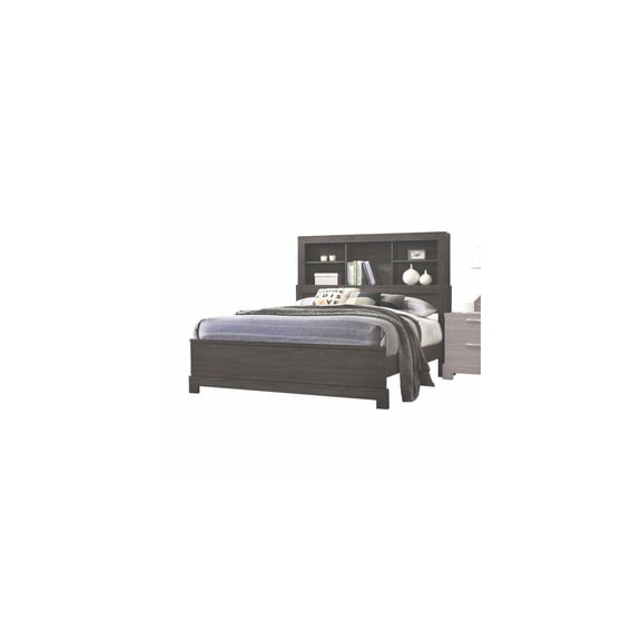 HomeStock Tuscan Temptations Eastern King Bed w/Storage, Gray Oak (1Set/2Ctn)