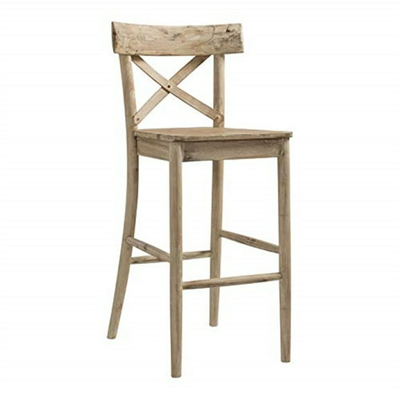 Tuscan Treats Bar Stool - Rustic Design, Solid Wood Seat, 29" Height - Home & Bar Seating