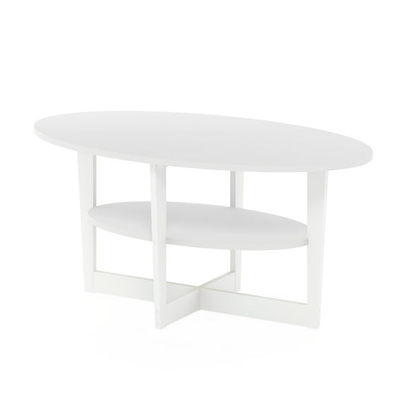 HomeStock Tuscan Temptations Oval Coffee Table, White