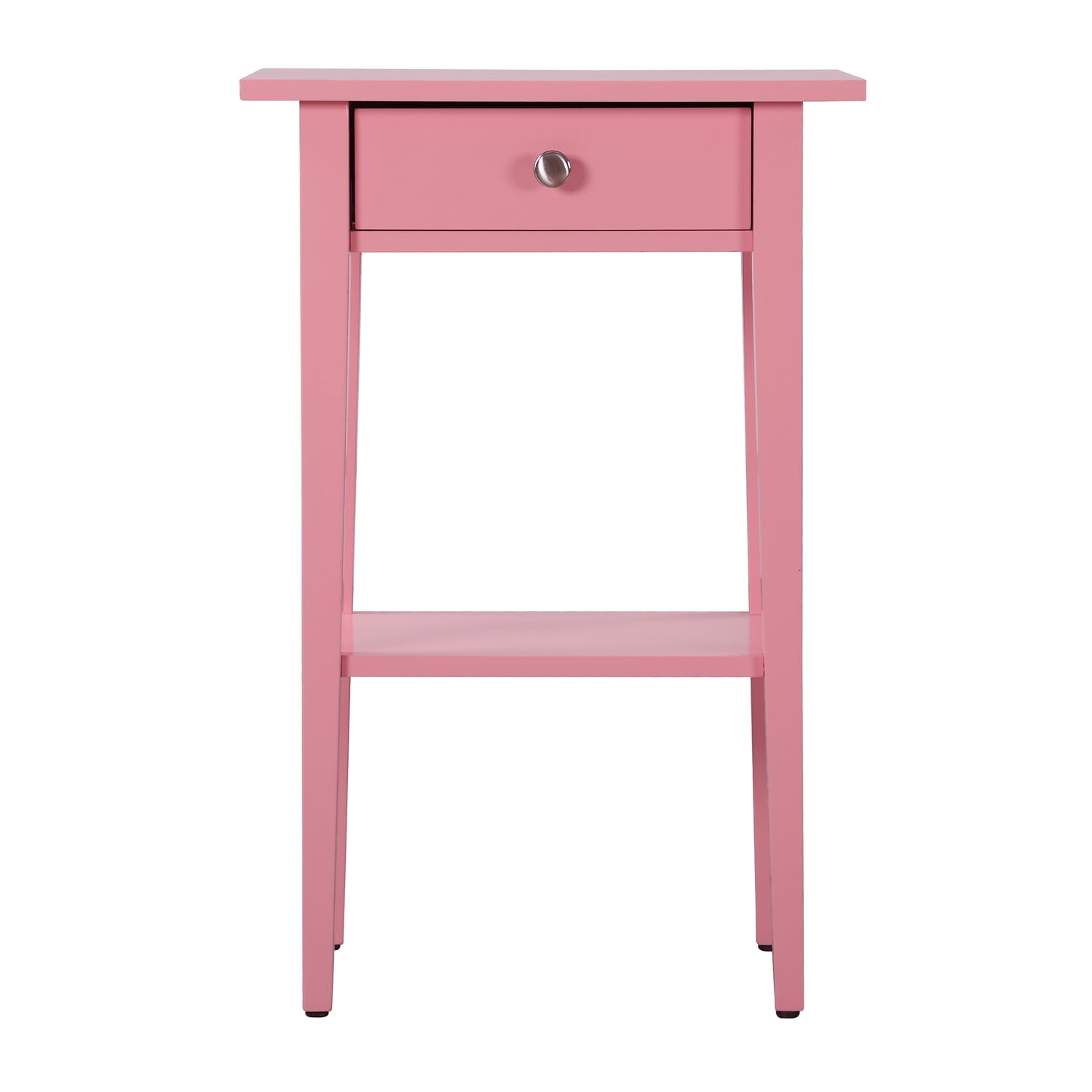 Homestock tuscan treats pink nightstand 18 x 14 x 28 wood veneer