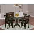 thumbnail image 1 of Round Kitchen Dining Set for 4 - 5 Piece Table & Chair Set - Cappuccino Finish, 1 of 5