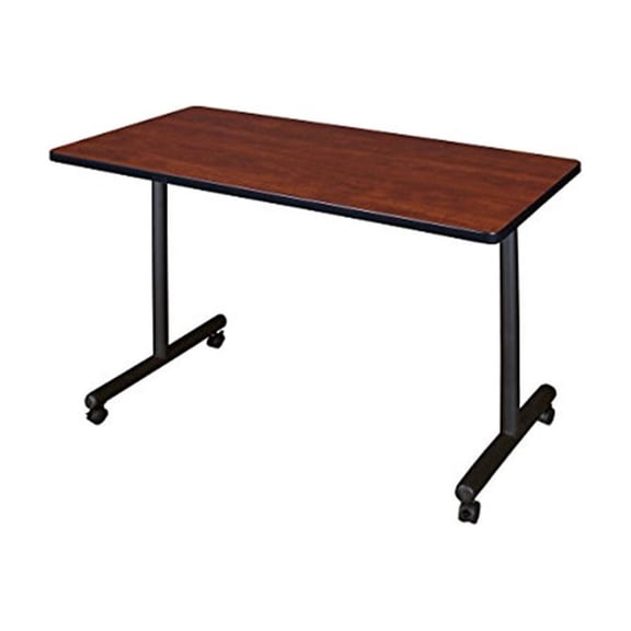 HomeStock Urban Oasis 24" Mobile Training Table in Cherry delivering compact, mobile workspace with elegant cherry finish perfect for dynamic office setups