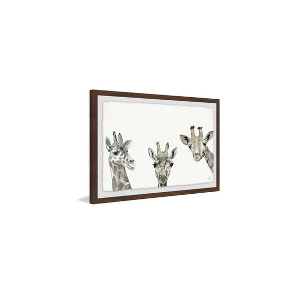 Giraffe Wall Art Print - Framed Painting for Living Room Decor - 16" x 24" HomeStock