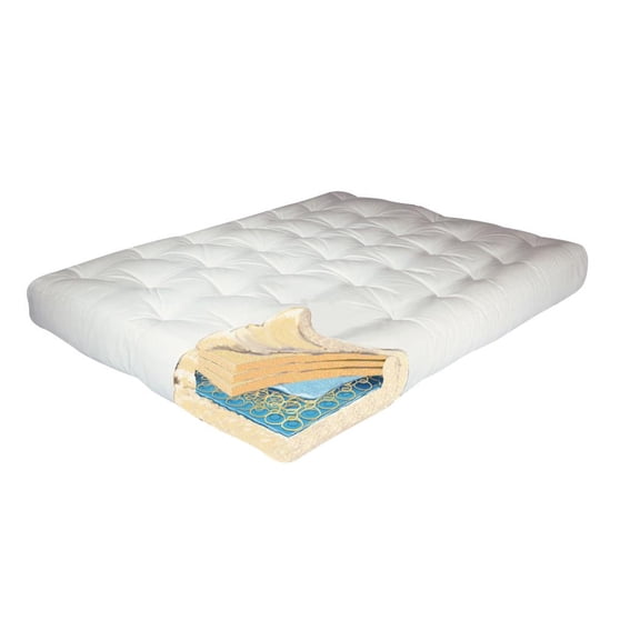 Queen Size Futon Mattress - Microfiber Comfort, Supportive Innerspring, Easy Fold Design