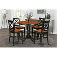 thumbnail image 1 of Kitchen Counter Height Set - 5 Piece Table & Chairs - Modern Dining Room Furniture - Black Cherry Finish, 1 of 5