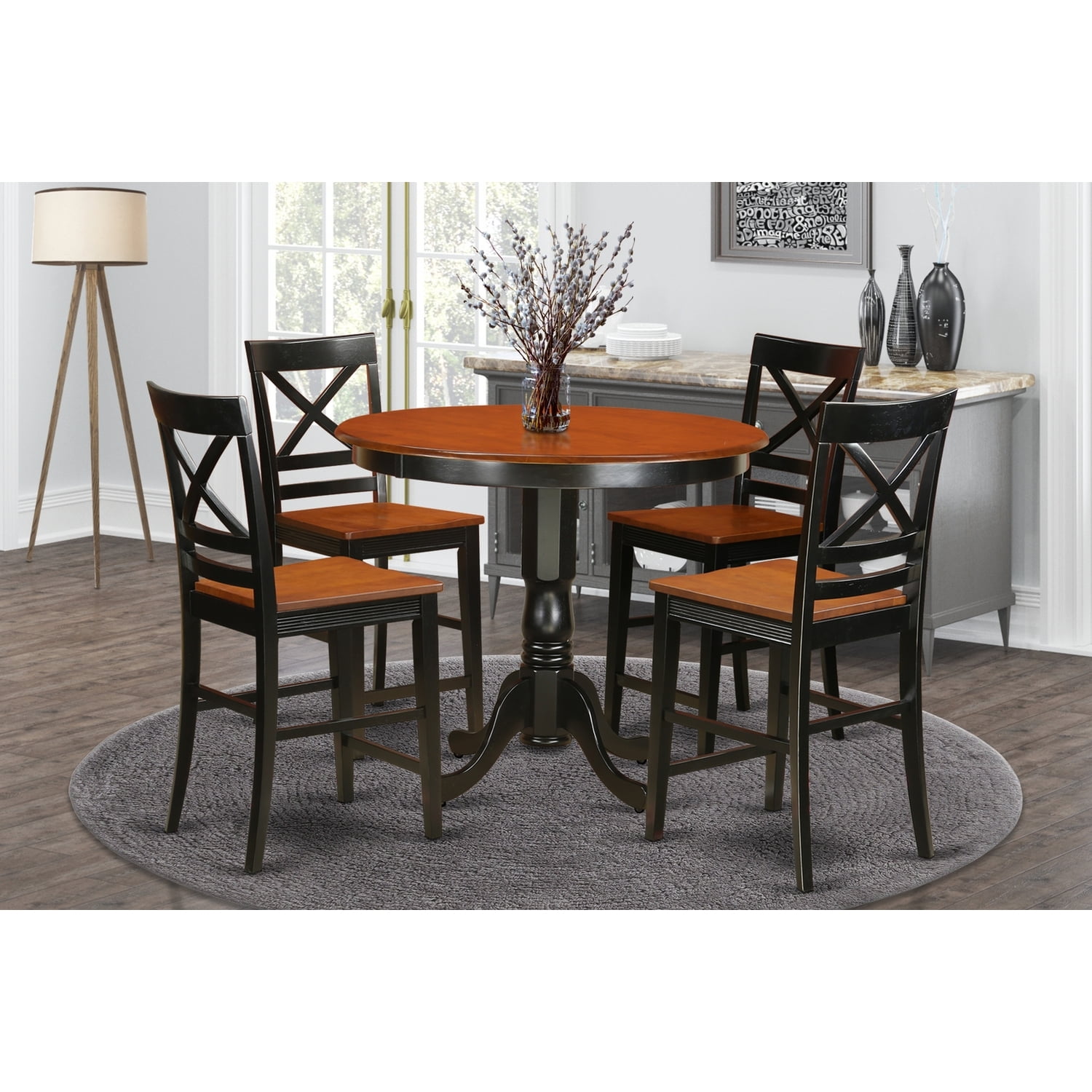 HomeStock Urban Upmarket Height Dining Room Set High Table And