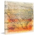 thumbnail image 1 of Map Painting Print on Canvas - Urban Wall Art Decor, Modern Home Accent, Ready to Hang, High Definition Print, 1 of 1