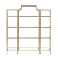 thumbnail image 1 of Elegant 3-Tier Etagere Set - Glass & Metal Display Shelves - Antique Gold Finish - Home Decor Storage, 1 of 10