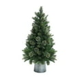 thumbnail image 1 of 4Ft Pre-Lit Christmas Tree - Artificial Pine Tree with Metal Pot - Holiday Decor, 1 of 1