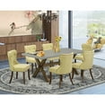thumbnail image 1 of Victorian Dining Set - 7 Piece Kitchen TableChairs - Linen Fabric Parsons Design, 1 of 5