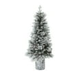 thumbnail image 1 of Pre-Lit Artificial Christmas Tree - Green Potted Holiday Decor - Victorian Style Tree, 1 of 6