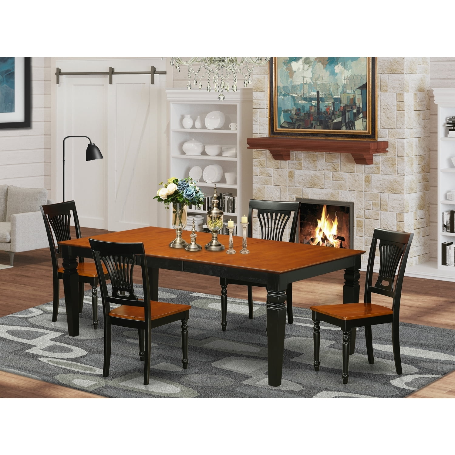 Elegant Dining Table Set - Victorian Style Table & Chairs for Kitchen ...