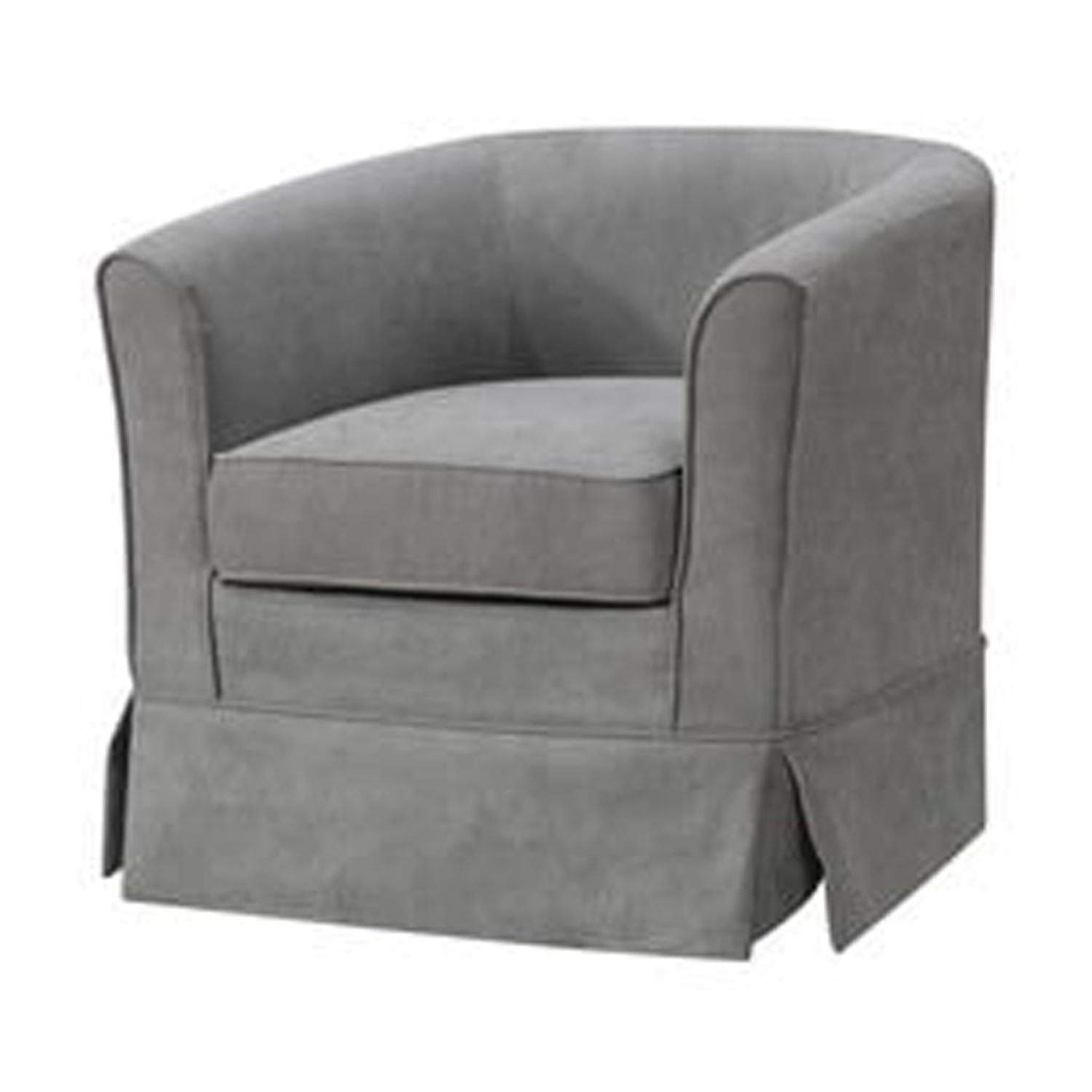 Tucker 28" Steel Gray Woven Fabric Swivel Barrel Accent Chair
