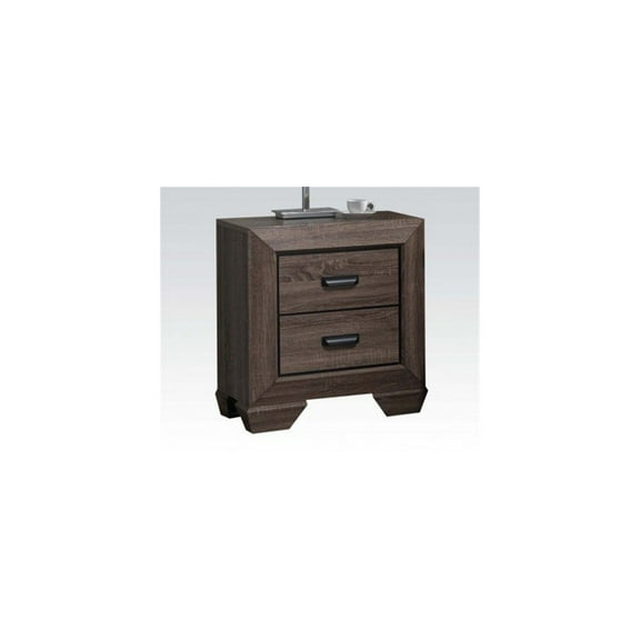 HomeStock Victorian Vibes Nightstand, Weathered Gray Grain