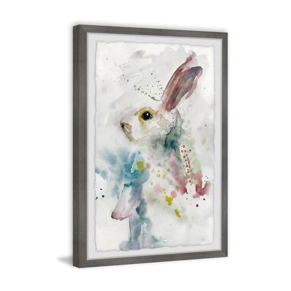 HomeStock Victorian Vibes Painted Bunny Framed Painting Print, Contemporary Wall Decor: Abstract, Digital Art Prints, and Modern Styles for Your Home