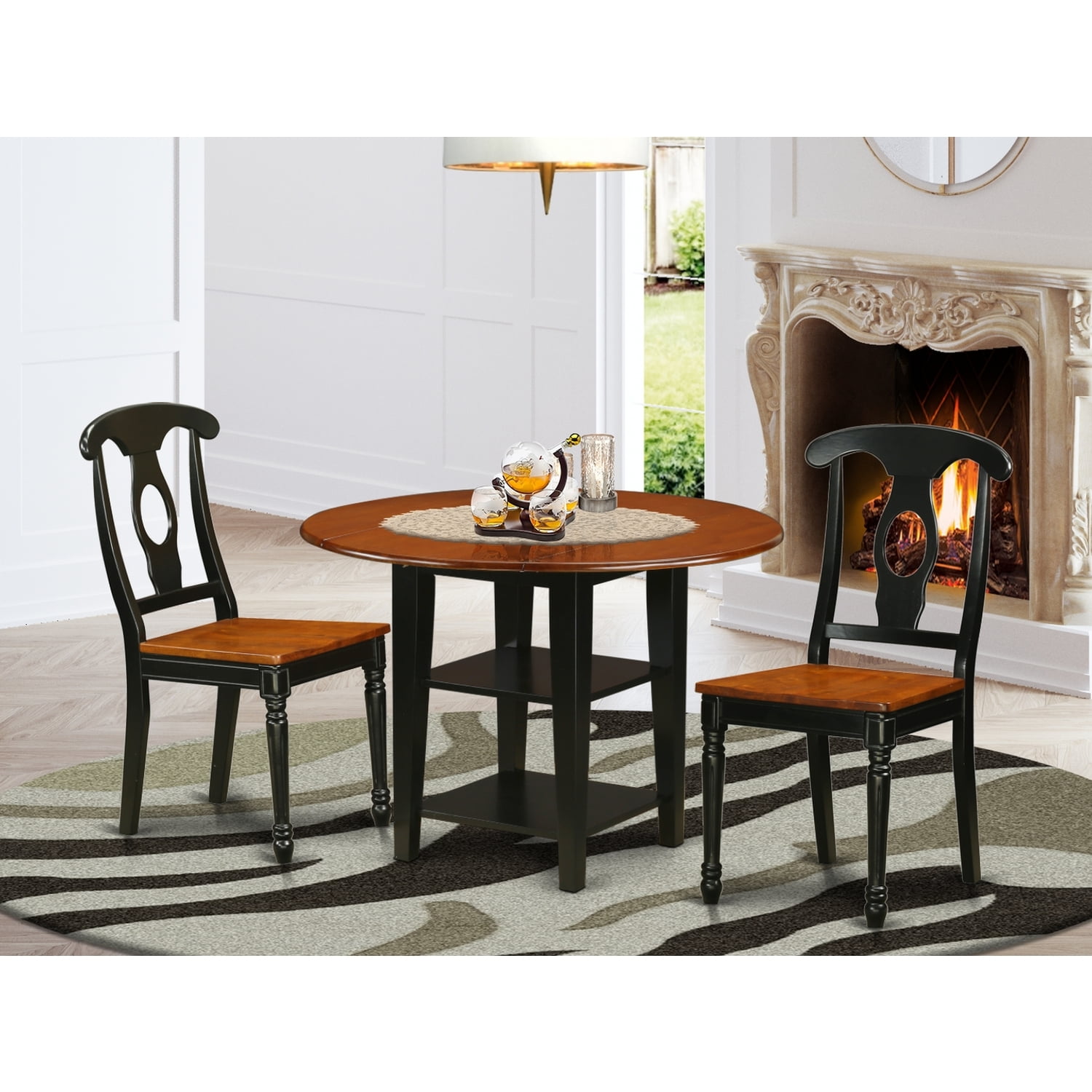 HomeStock Victorian Vintage 3 Piece Sudbury Set With One Round Dinette ...