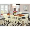 thumbnail image 1 of Vintage Dining Table Set 9 Piece - Victorian Style Table & Chairs, Double Pedestal, Saddle Brown Finish, 1 of 5