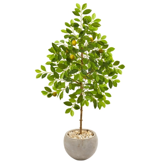 HomeStock Victorian Vintage 54In. Lemon Artificial Tree In Sand Colored Planter