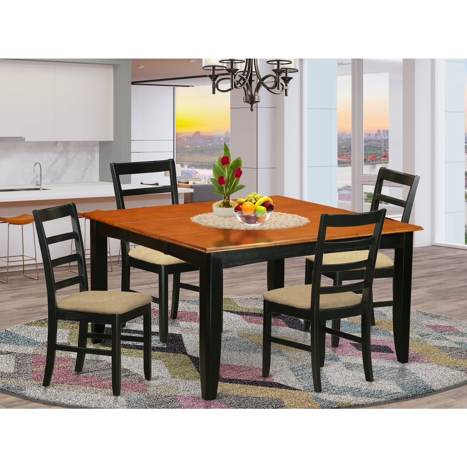 Vintage Kitchen Table Set - Dining Table & 4 Chairs - Victorian Style ...