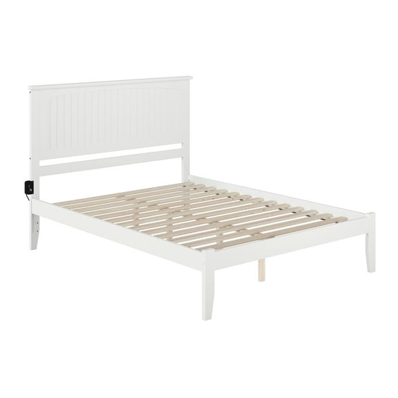 French Fabulous Platform Bed with Open Footboard, Turbo Charger, Solid Hardwood Design for Lasting Durability, Sturdy Wood Build for Spacious Bedrooms