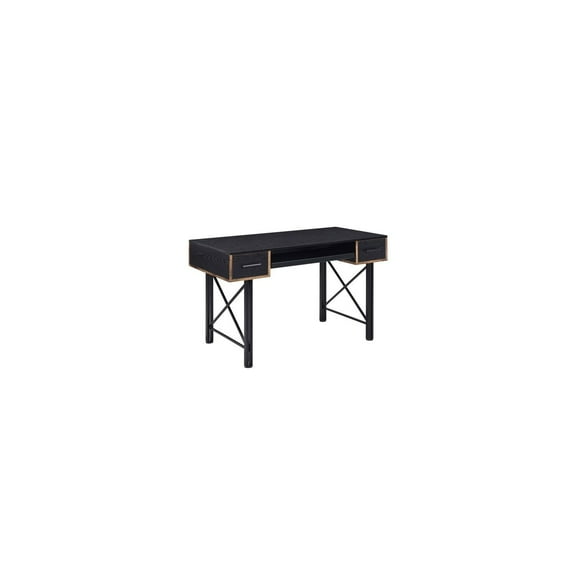 HomeStock Victorian Virtue Writing Desk in Black Finish