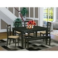 thumbnail image 1 of Vintage Dining Table Set - Kitchen Table & Chairs - Small Table with Leaf - 6 Piece Wood Set, 1 of 5