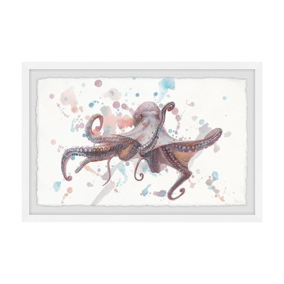 HomeStock Vintage Visions Artistic Octopus Framed Painting Print, Contemporary Wall Decor: Abstract, Digital Art Prints, and Modern Styles for Your Home