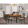 thumbnail image 1 of Vintage Dining Table Set - Kitchen Table with 4 Chairs - Modern Farmhouse Style - Black Finish, 1 of 5