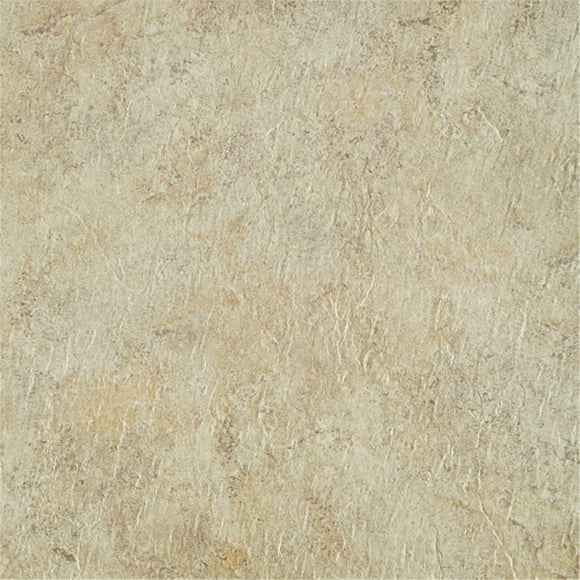 HomeStock Self Adhesive 18-Inch Square Vinyl Floor Tiles, 10 Tiles - 18" x 18", Beige Granite Pattern - Peel & Stick, DIY Flooring for Kitchen, Dining Room & Bathrooms