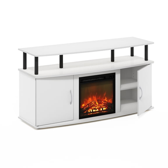 Living Room Entertainment Center Fireplace TV Stand with Storage Cabinet 55 Inch TV