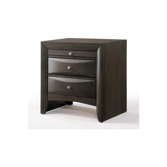 HomeStock Zen Zone Nightstand, Gray Oak-Color:Gray Oak