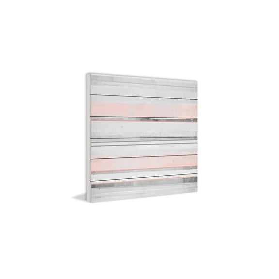 Pink Grey Painting Print on Wood Wall Art - Living Room Decor, Canvas Wall Hanging, Framed Print
