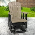 thumbnail image 1 of HomeStock Fan Back Glider in Weatherwood - Comforting Outdoor Seating Crafted from Recycled Materials, Ideal for Relaxation in Any Environment, 1 of 7