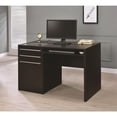 thumbnail image 1 of HomeStock sophisticated Simplicity 48-inch 2-Drawer Connect-it Office Cappuccino fINISH Ontario Single Pedestal Computer Desk with Charging Station, 1 of 2