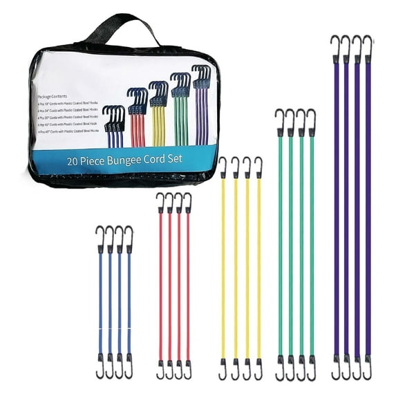 Home To Auto Premium Bungee Cord Set with Carry Case