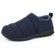 HOME TOP HomeTop Men's Comfy Insulated Quilted House Shoes with Memory Foam