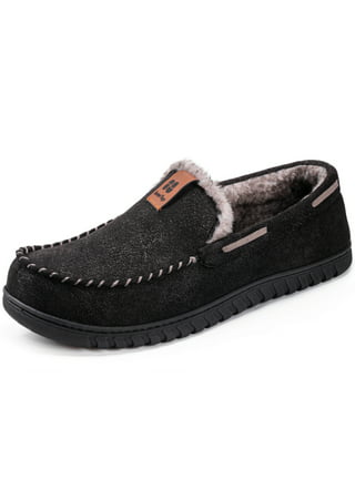 VLLy Mens Slippers Moccasins with Plush Lined Cozy House  Bedroom Shoes for Men | Slippers