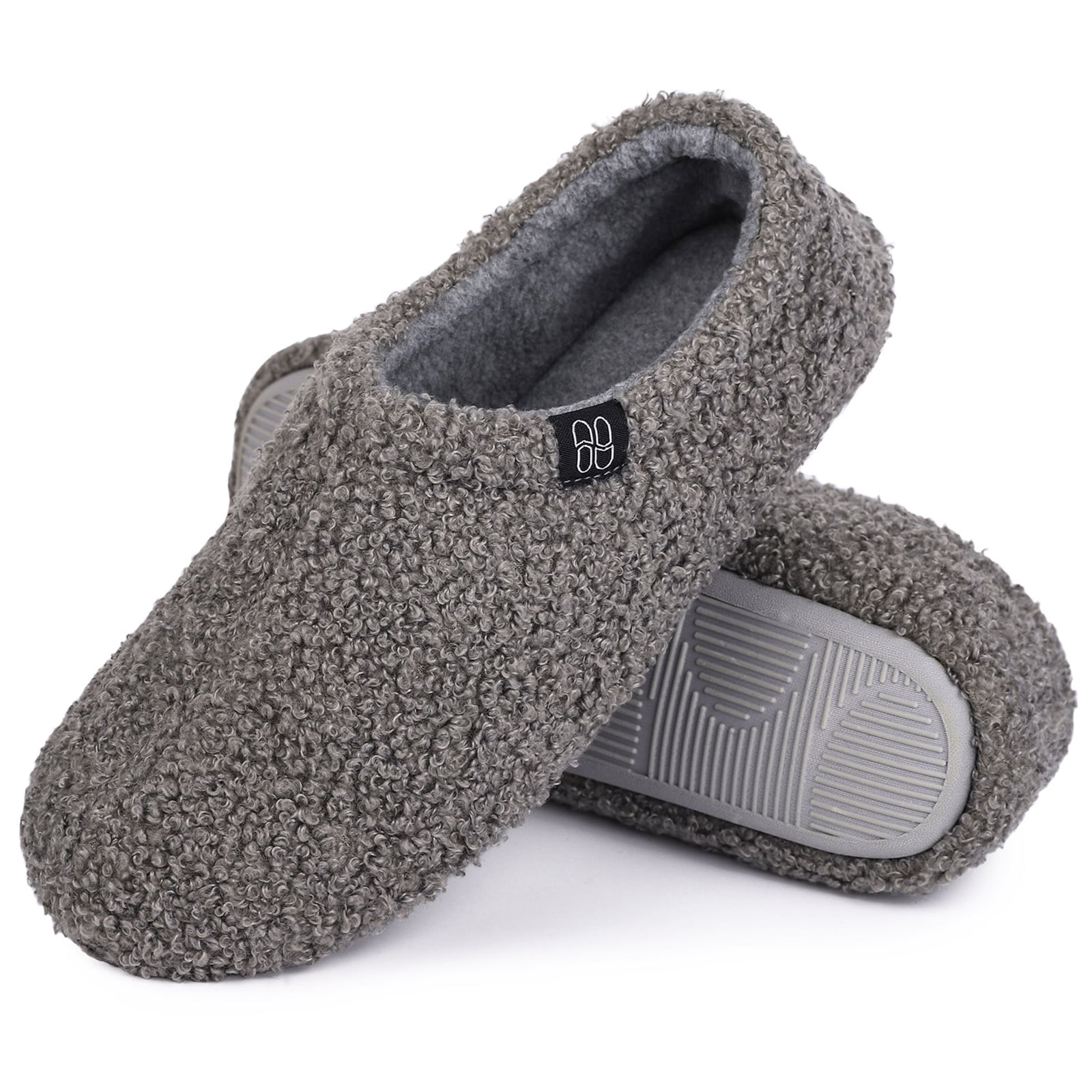 hometop women's cozy memory foam loafer slippers indoor outdoor