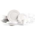 thumbnail image 1 of HomeVss, Pearl Dots Stoneware Dinnerware Set (16pc Set, White), 1 of 8