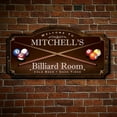 thumbnail image 1 of HomeWetBar Billiard Room Personalized Wood Home Sign, 1 of 3
