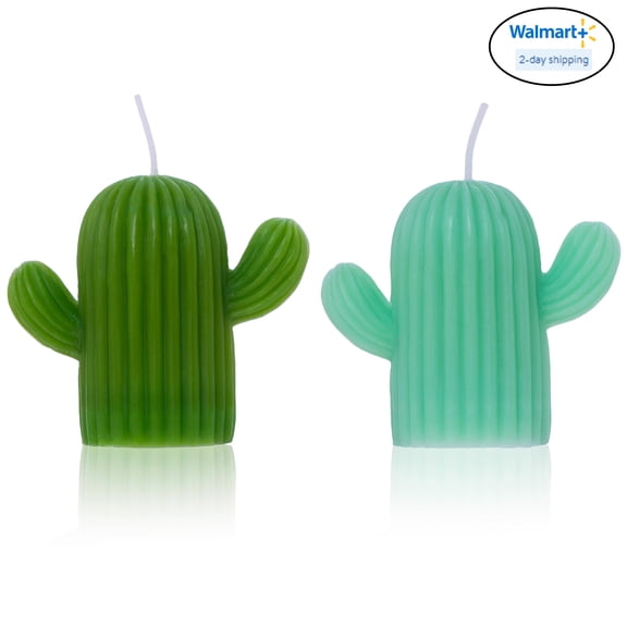HomeWidget Cactus Scented Candle 2-Pack – Natural Premium Handmade Aesthetic Decorative Soy Wax , Décor Ideas for Bathroom Bedroom
