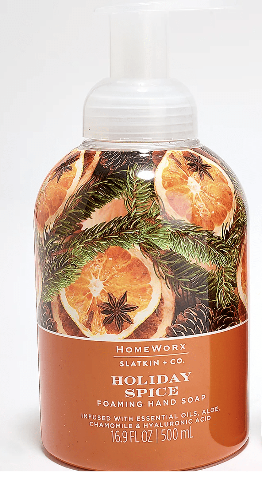 HomeWorx Holiday Spice Foaming Hand Soap 16.9 oz Seasonal Scent Hand Wash