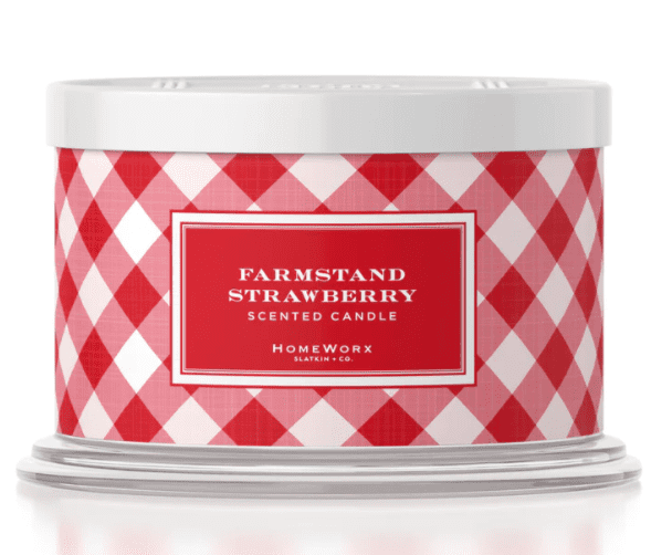 HomeWorx by Slatkin & Co Farmstand Strawberry 4 Wick 18 oz Candle