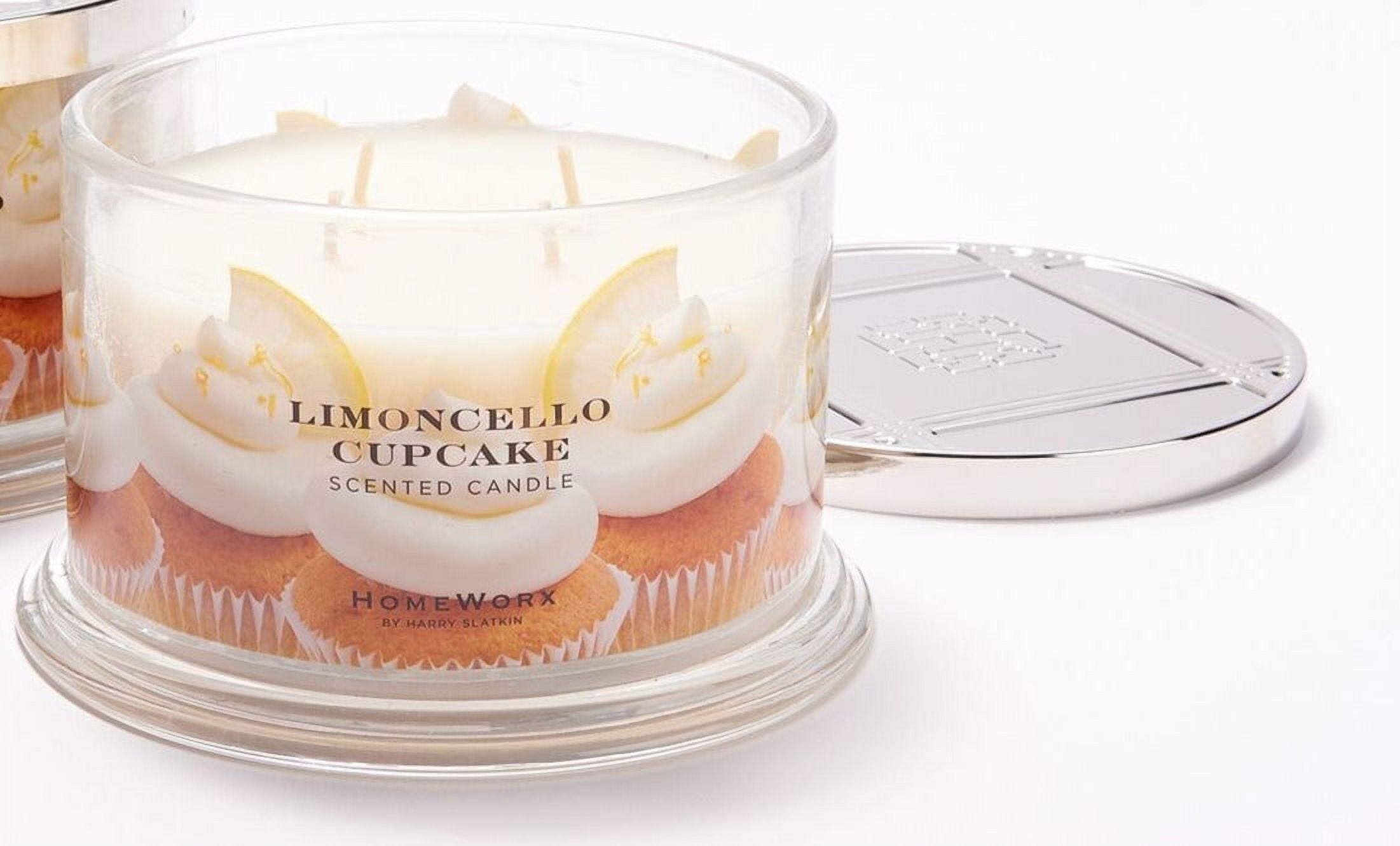 Limoncello Cupcake Scented Candle with Silver Lid, 18 oz