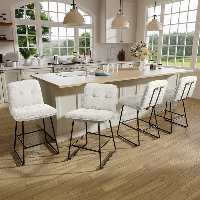 HomeZeer Counter Height Bar Stools Set of 4, 26