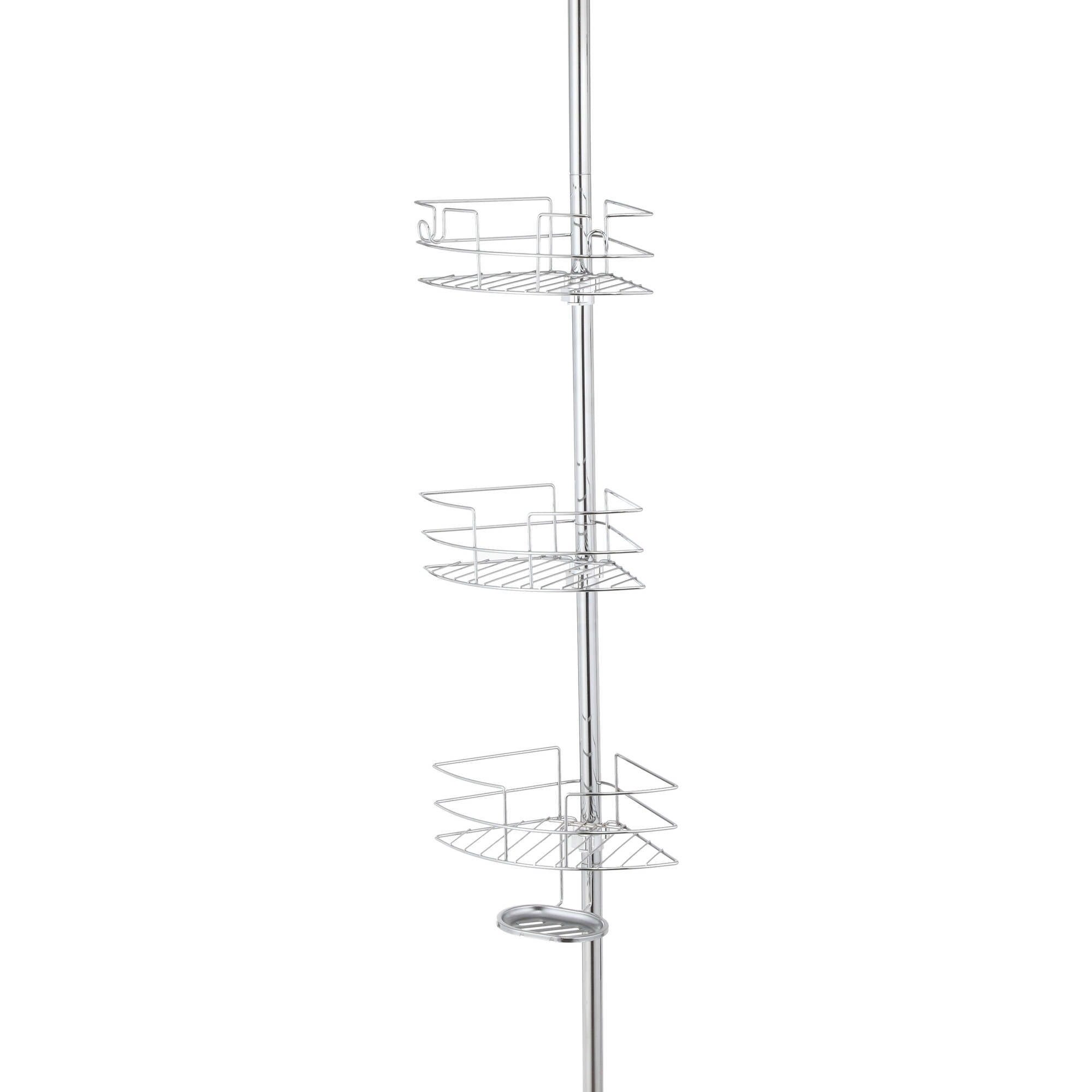 Buy Zenith 4-Shelf Tension Pole Corner Shower Caddy Chrome