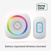 HomeZone Battery Operated Wireless Doorbell Kit, Model ES01063B, 4.92 in Width, None - Smart System