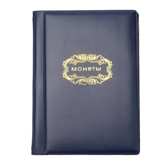 Homea 2 pcs Coin Album Collection Book with 120 Holders, 10 Pages for Collectors, Portable Storage Display for Tokens and Badges, Fits 1.1 inch Diameter Coins, Random Color